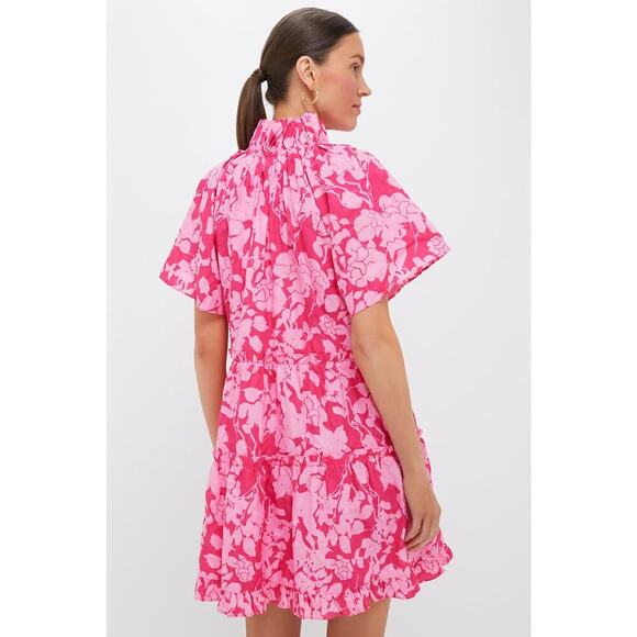 HYACINTH HOUSE Pink Textured Floral Thea Mini Dress Size XL NWT - Picture 2 of 8